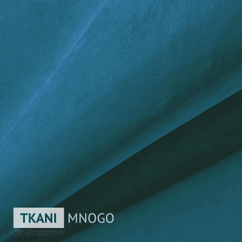 Фото ткани велюра “15” (однотонный синий)