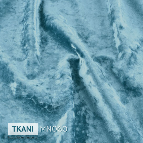 Фото внешнего вида велюра “11” (однотонный голубой)