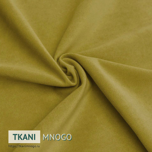 Фото фактуры велюра “Флис горчица” (однотонный желтый)